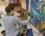 Роспись внутреннего пространства в Центральной библиотеки Централизованной библиотечной системы города Куйбышева